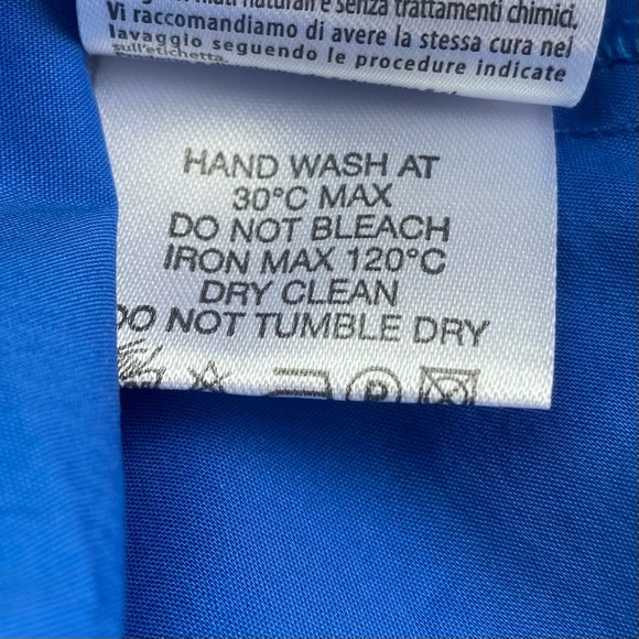 PUROTATTO Blue midi dress Italy  42 US 6 - Picture 6 of 12